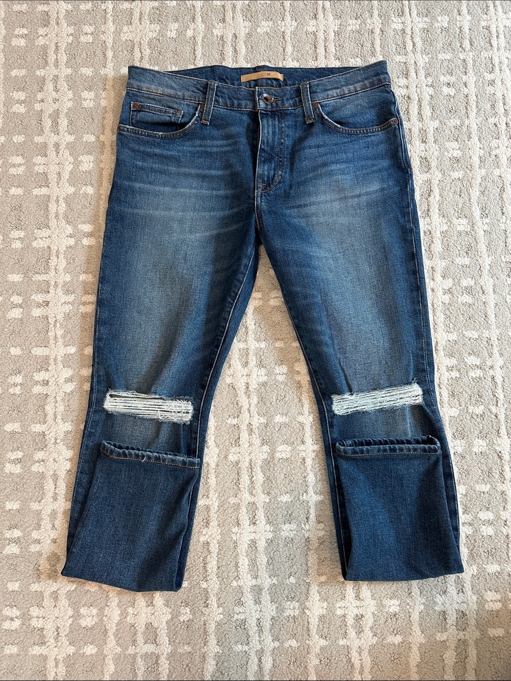 Joe’s Men's Blue Distressed Slim Fit Jeans